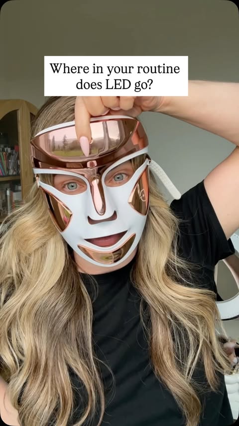 Instagram post by @stefaniefritzxo for Dr. Dennis Gross Skincare. Caption reads: How and where does an LED mask fit into your....