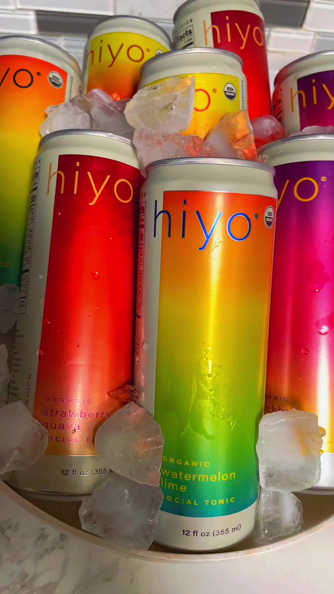 TikTok post by @itsliztime.1 for hiyo. Caption reads: Hiyo Organic Social Tonic. Happy hour without....