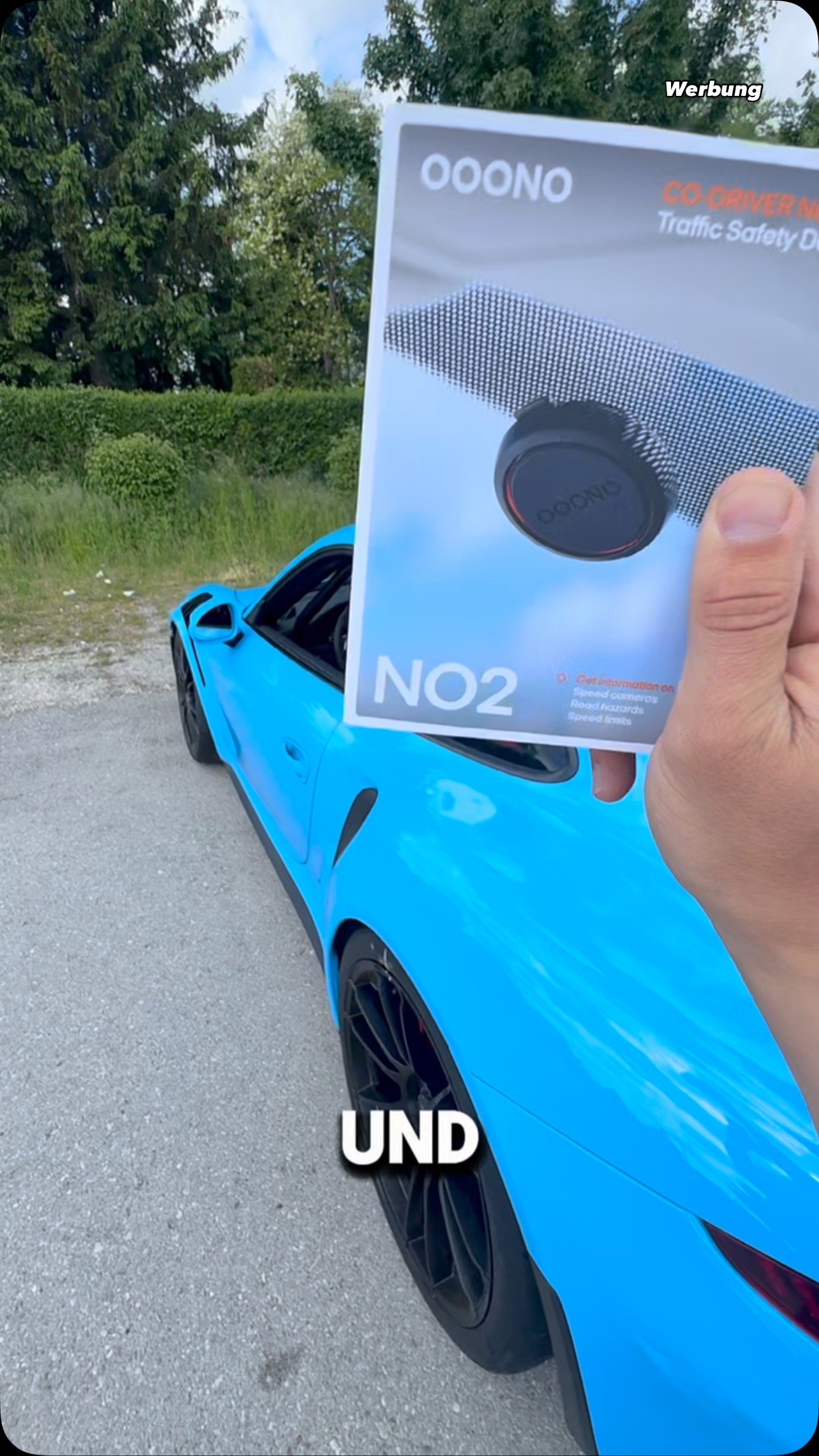 Instagram post by @maxiimiliankurz for OOONO. Caption reads: (Werbung) OOONO CO-DRIVER NO2 #ooono.