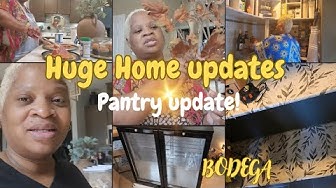 YouTube post by @JustSimplyRose for BODEGAcooler. Caption reads: DREAM HOME UPDATES| WE UPGRADED OUR PANTRY WITH....