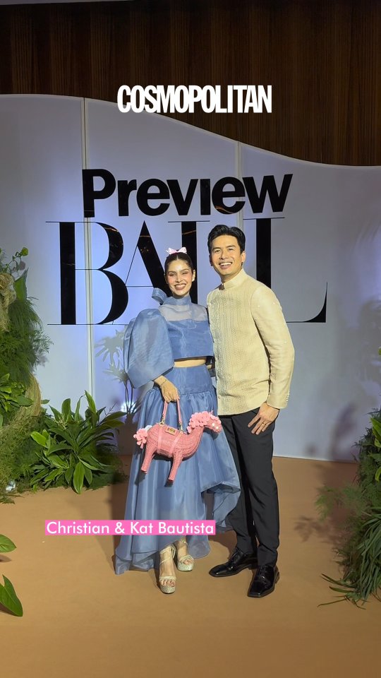 Instagram post by @thekatbautista for Cosmopolitan. Caption reads: #ChristianBautista and #KatBautista serving power....