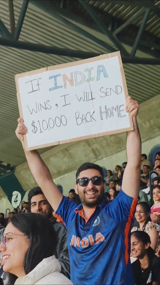 Instagram post by @ishaan_manga for WorldRemit. Caption reads: 🇮🇳 If India wins, I’m sending money home — but....