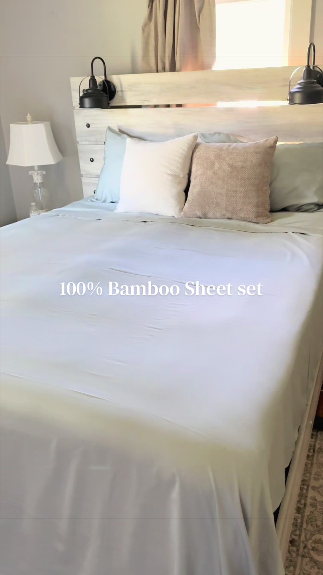 TikTok post by @gray.mama3 for Shilucheng Home. Caption reads: [...] #coolingsheets #bedding #sheetset....