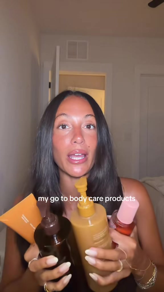TikTok post by @janayerobinson for CYKLAR. Caption reads: [...] keeps my skin glowing @Saltair Body @CYKLAR....