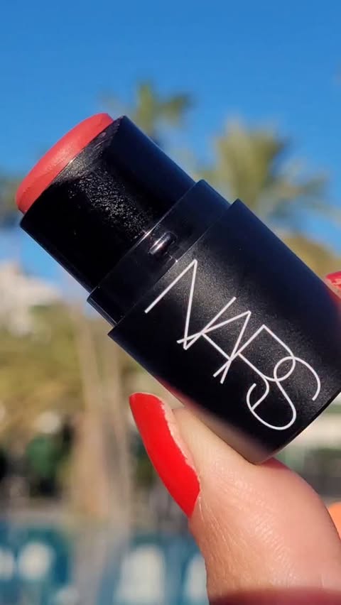 Instagram post by an influencer for NARS Cosmetics. Caption reads: Sunkissed glow, but make it effortless ☀️✨....