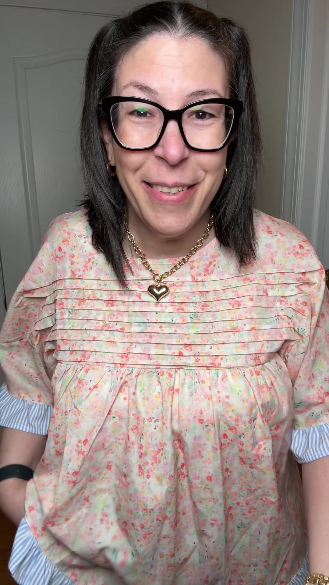 TikTok post by @sharisines for SageVell. Caption reads: @Sage Vell this floral top is so cute.....
