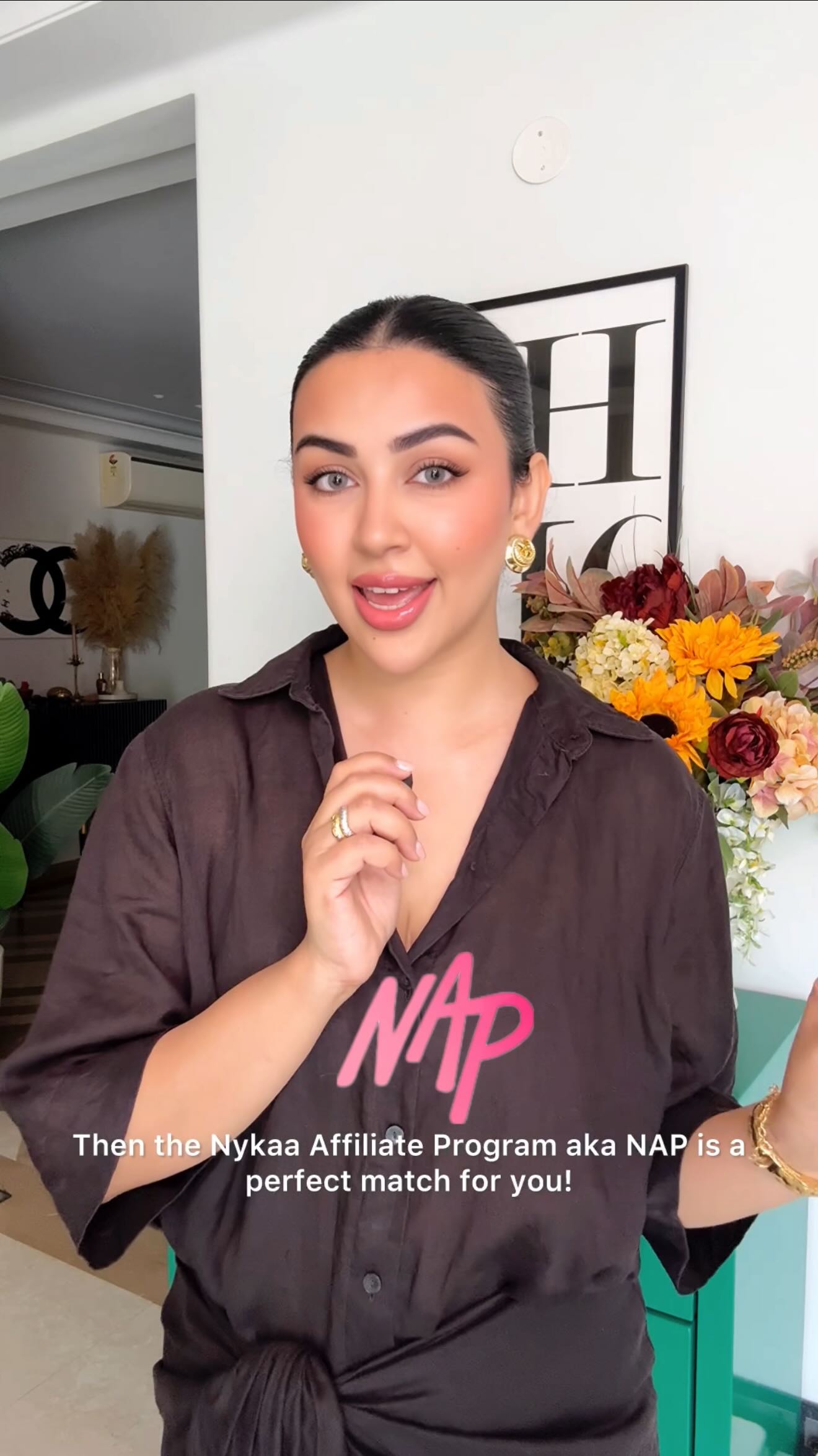 Instagram post by @srishtisbhatia for Nykaa. Caption reads: Are you already sharing curated luxe content just....