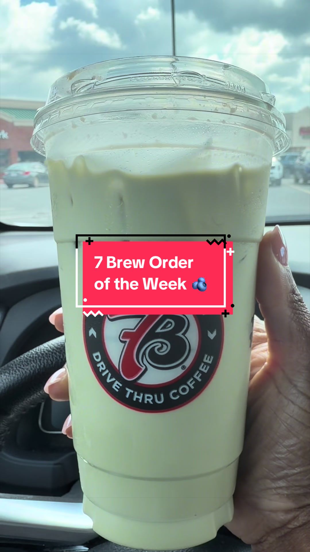TikTok post by @robbyobby84 for 7 Brew. Caption reads: I loved this @7brewcoffee order so much, I had to....