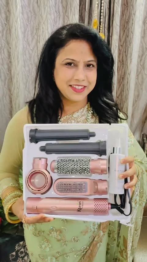 Instagram post by @poonam_annpurna_creation for Ktein Cosmetics. Caption reads: ✨ One tool, endless styles! 💁‍♀️ Meet Ktein....