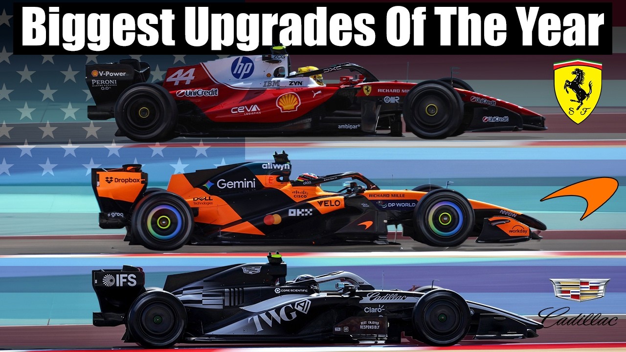 YouTube post by @F1Unchained for Thrustmaster. Caption reads: Huge Thanks to Thrustmaster for sponsoring the....