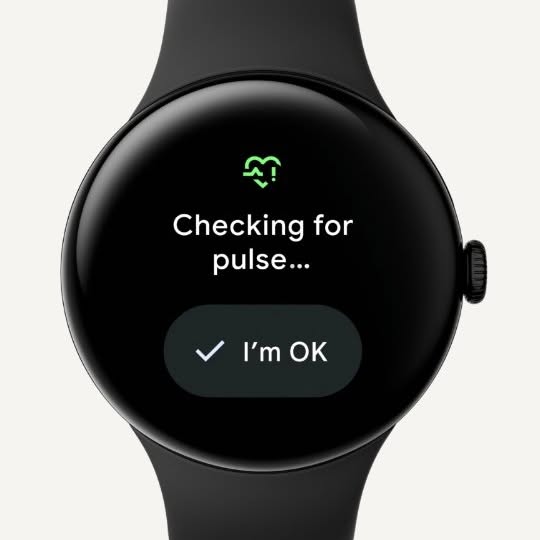 Instagram post by @madebygoogle for Fitbit. Caption reads: What if your watch...could save your life? Loss of....