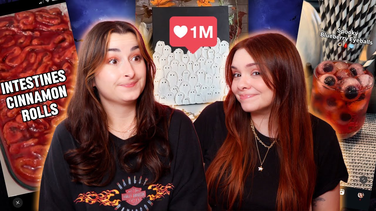 YouTube post by @unlikelyy for PURELEI. Caption reads: We test the most VIRAL Halloween DIYs!! 🎃 (and....