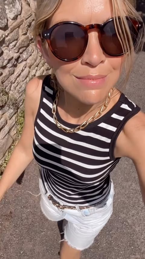 Instagram post by @kellylouise398 for Saint and Sofia. Caption reads: [...] 💛 Outfit details: - Nova Racer Vest....
