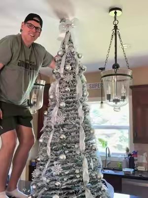 TikTok post by @mrdavelance for Shareconn. Caption reads: These pop up Christmas Trees from @SHareconn sold....
