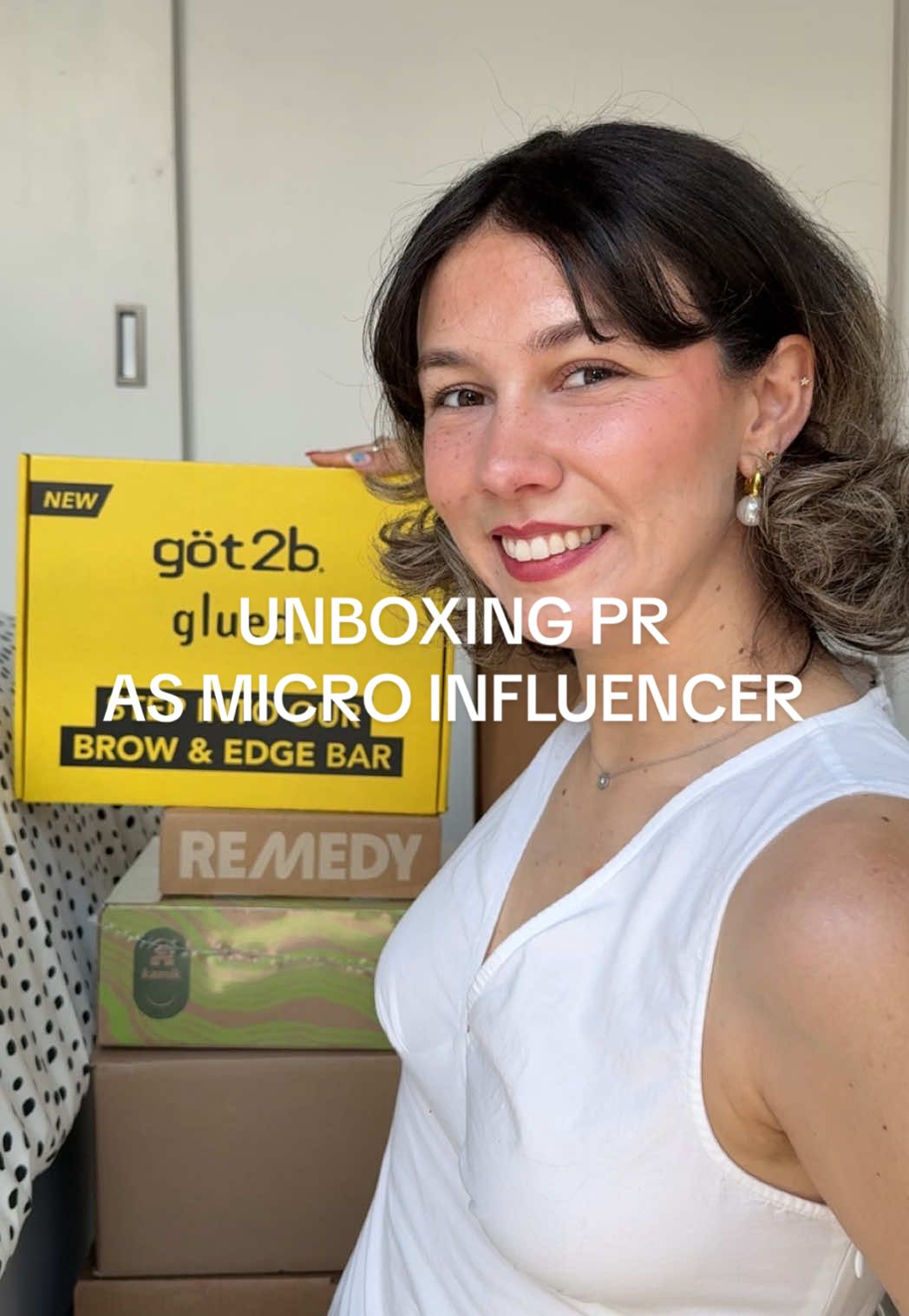 TikTok post by @caseyslowe for Le Tanneur. Caption reads: unbox some exciting PR with me! still can’t....