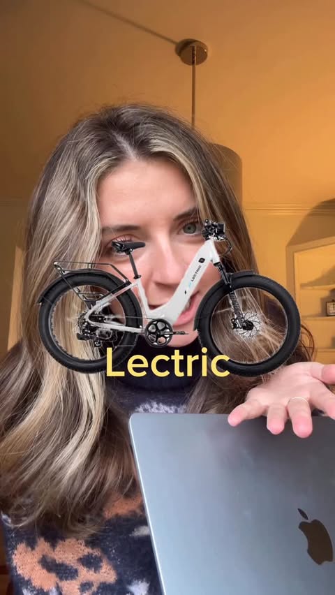 Instagram post by @elliewfrazier for Lectric eBikes. Caption reads: [...] Christmas gift I can think of !!!!!....