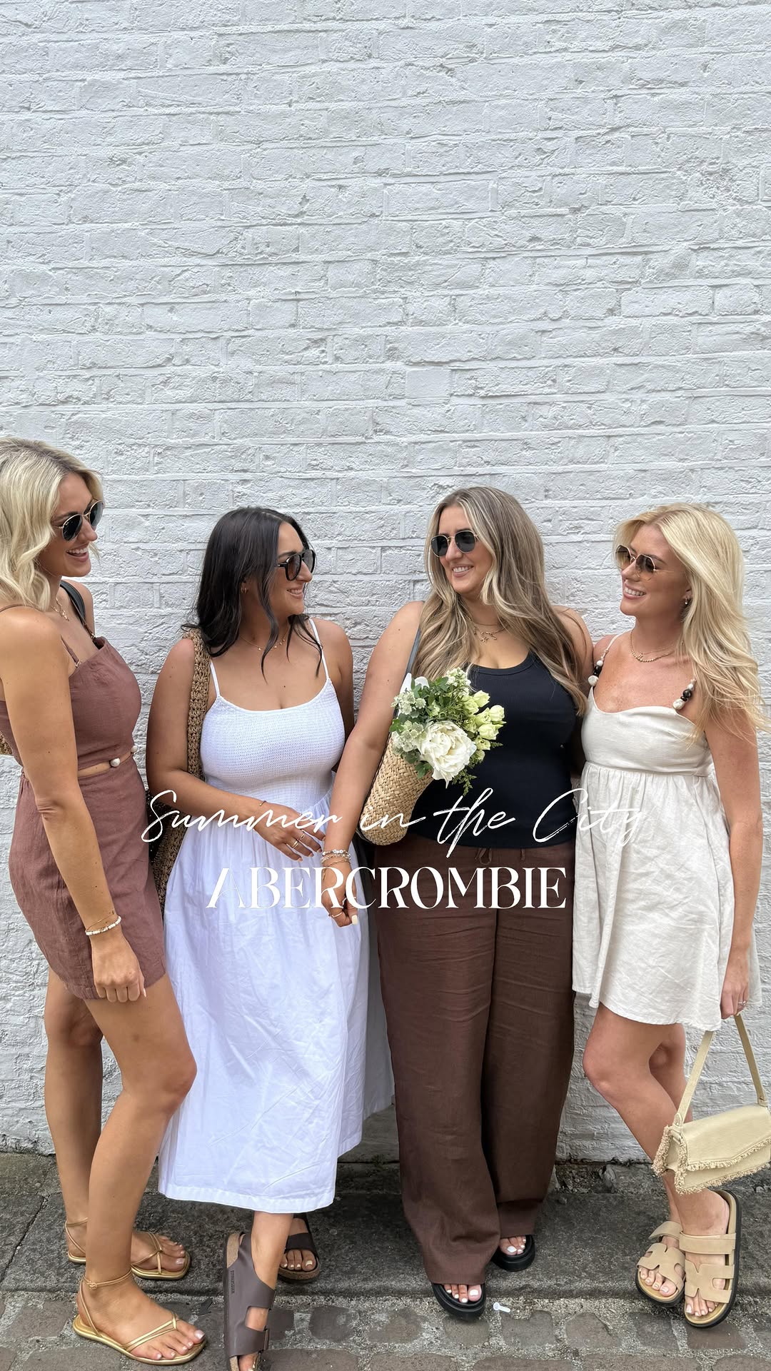 Instagram post by @galslovehighstreet for Abercrombie & Fitch. Caption reads: Spending summer in the city with @abercrombie 🌆☀️....
