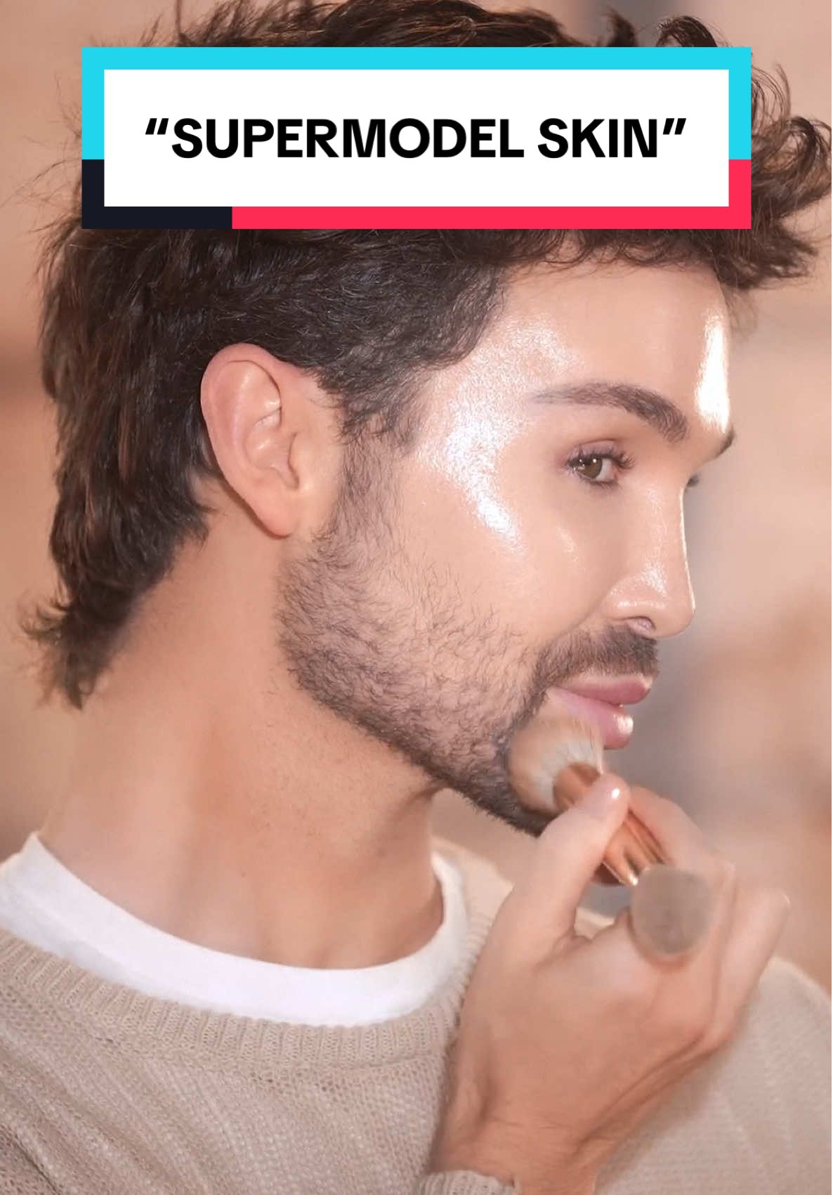 TikTok post by @paintedbyspencer for Patrick Ta. Caption reads: [...] forever love dewy, plump skin and the....