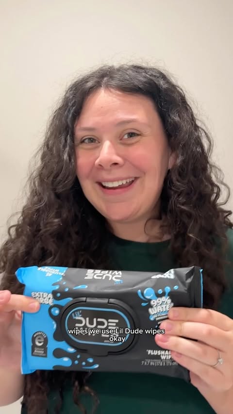 Instagram post by @haileyosbrne for DUDE Wipes. Caption reads: [...] We have been loving these flushable....