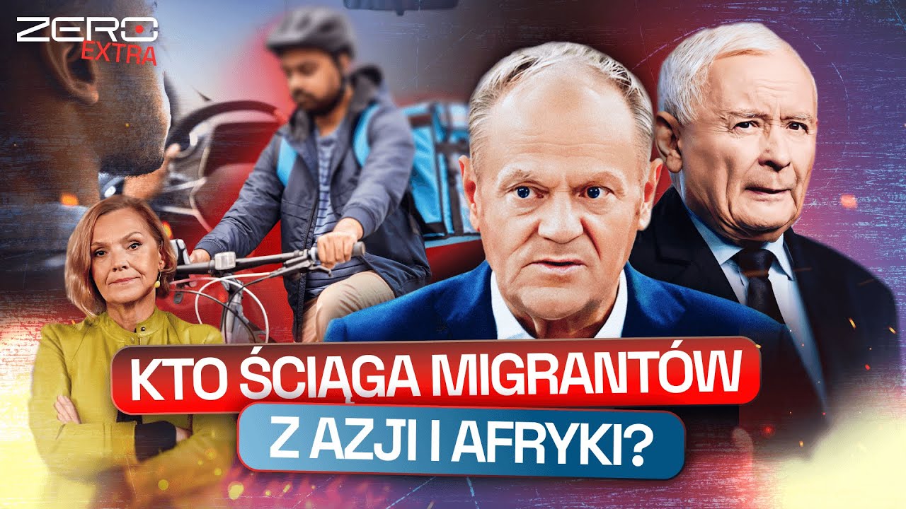 YouTube post by @KanalZeroExtraOfficial for STS. Caption reads: NON-EU WORKERS IN POLAND. MORE NOW THAN UNDER PiS!.