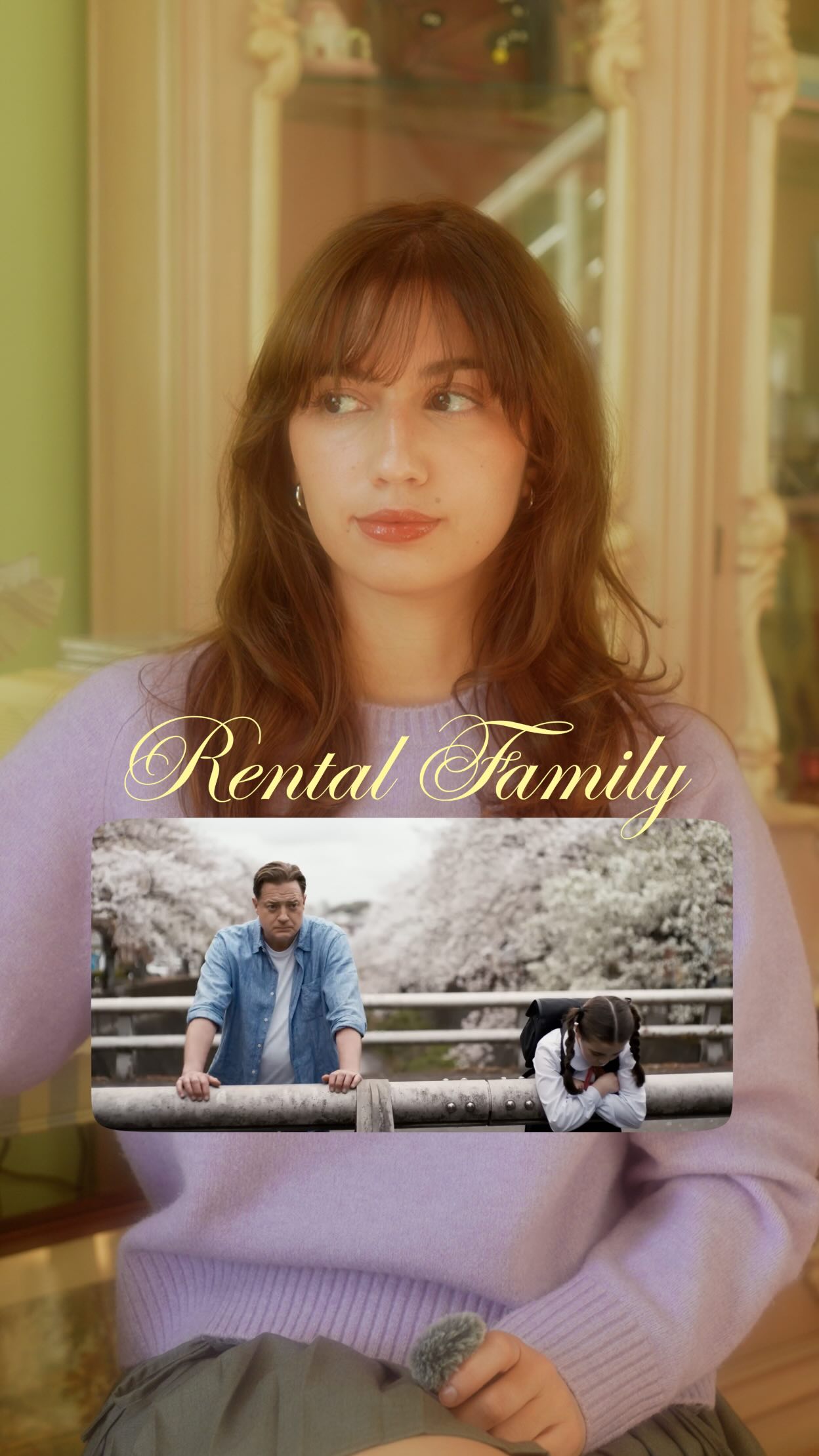 Instagram post by @cinemonika for Searchlight Pictures. Caption reads: I can’t wait for Rental Family and what seems to....