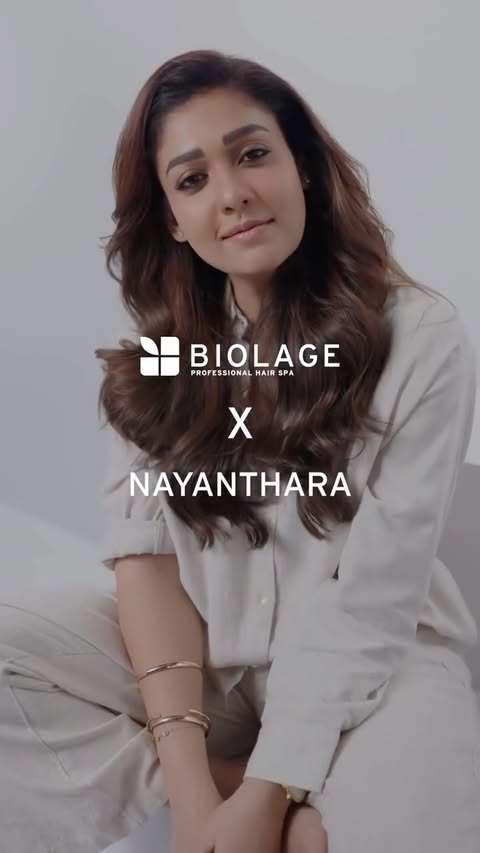 Instagram post by @nayanthara for Biolage. Caption reads: [...] like skin! He recommended the New @Biolage....