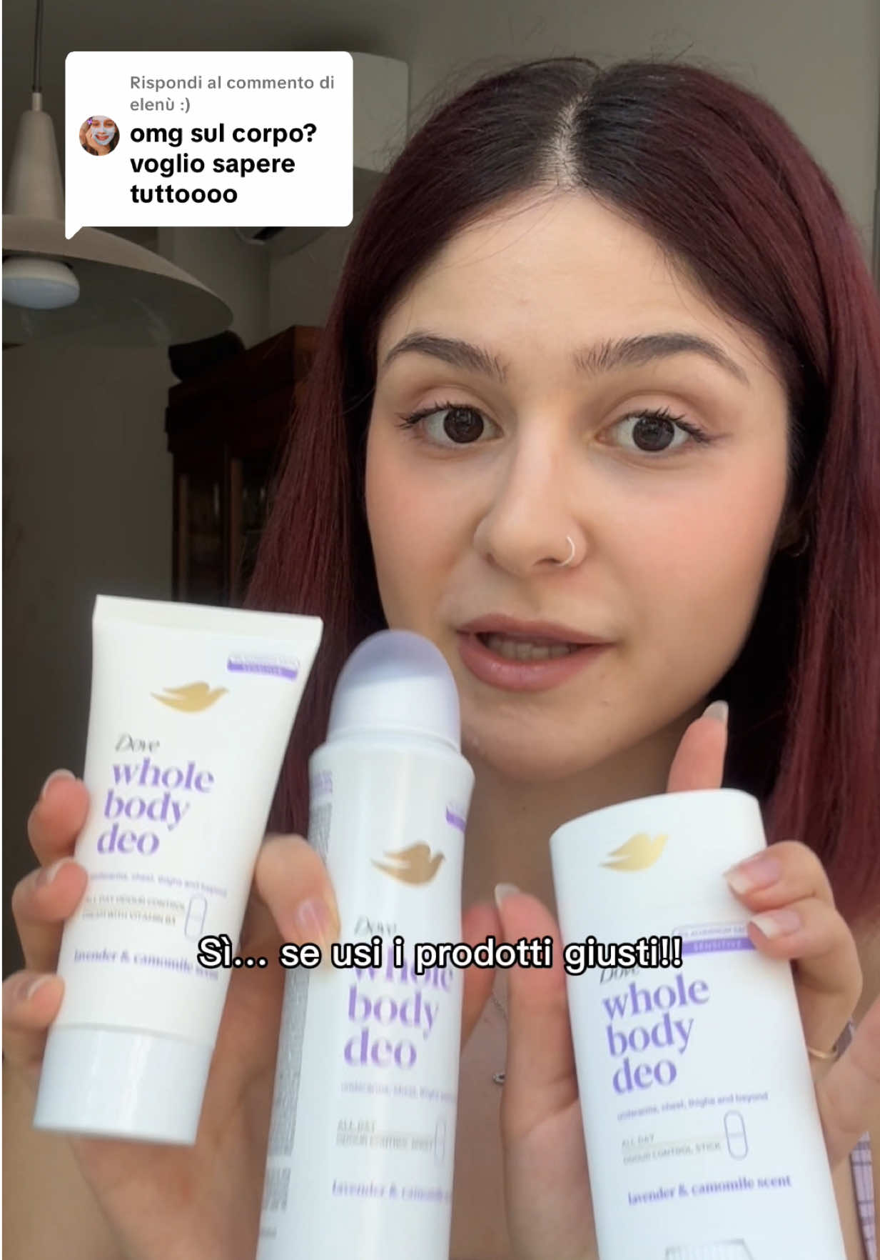 TikTok post by @madd.aliena for Dove. Caption reads: Risposta a @elenù :) Per me una novità geniale!!....
