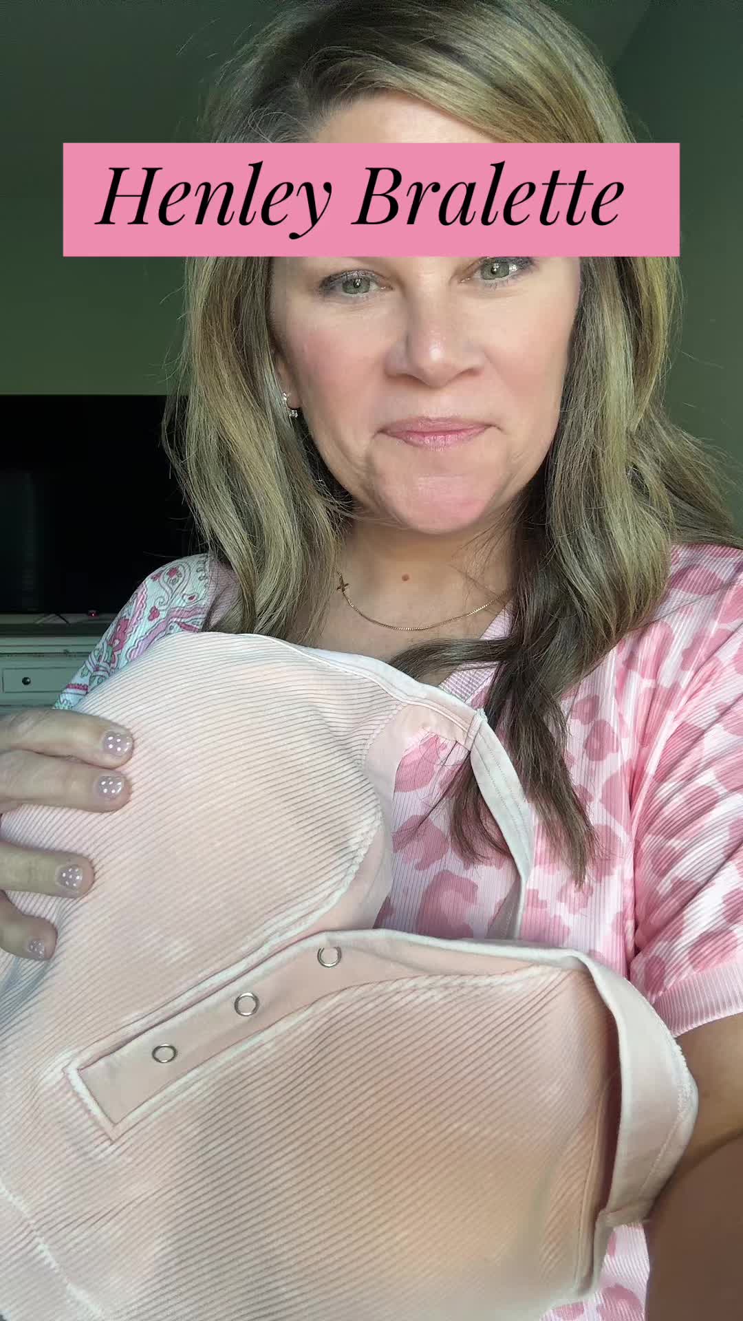 TikTok post by @trinahurst22 for Profit Outfits. Caption reads: Seamless Henley style bralette by @Pro-FiT Outfits....