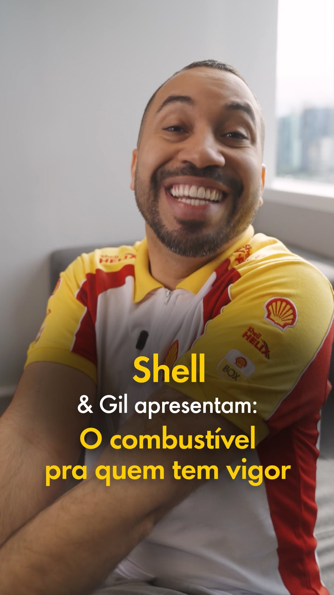 Instagram post by @gildovigor for Shell. Caption reads: Minha gente, vocês sabem bem que de economia e....