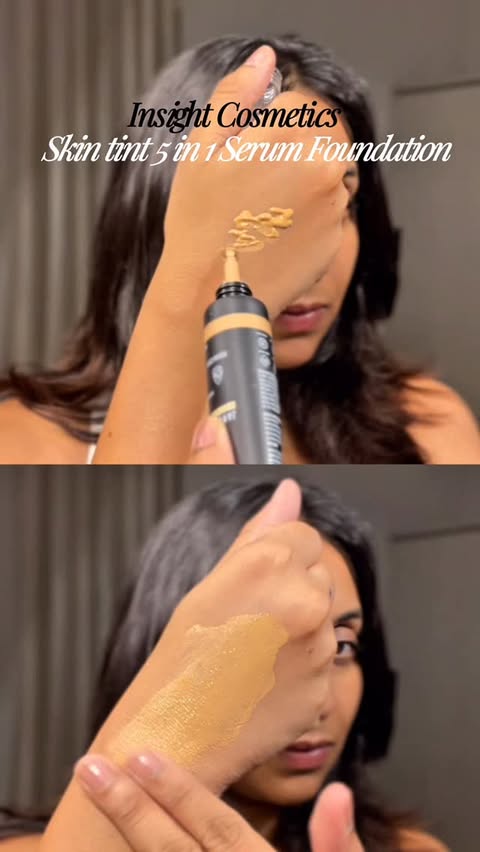 Instagram post by @mansii_jn for Insight Cosmetics. Caption reads: [...] everyday makeup… this is IT.....