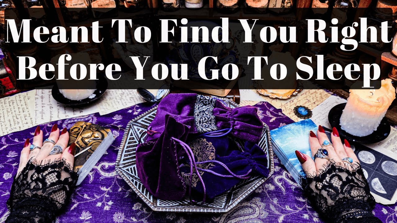 YouTube post by @RedFairyTarot for Udemy. Caption reads: MEANT TO FIND YOU RIGHT BEFORE YOU GO TO SLEEP.
