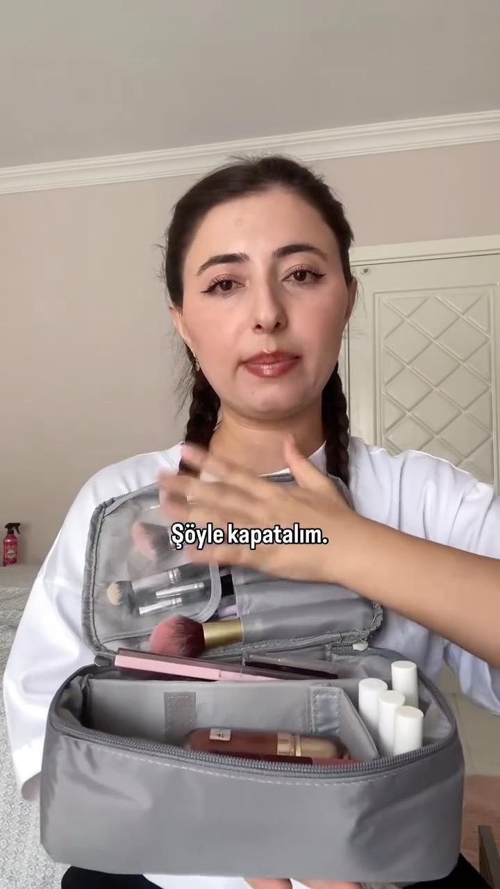 Instagram post by @goncaliblogg for KIKO Milano. Caption reads: Videoyu severseniz bakım çantamı da birlikte....