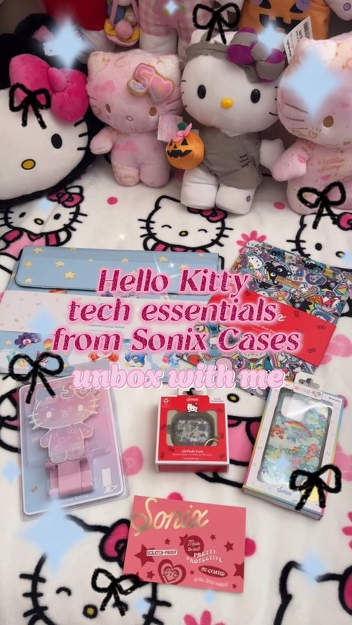Instagram post by @hellogemini22 for Sonix. Caption reads: [...] all available now at @shopsonix 💓 🩷 I got....