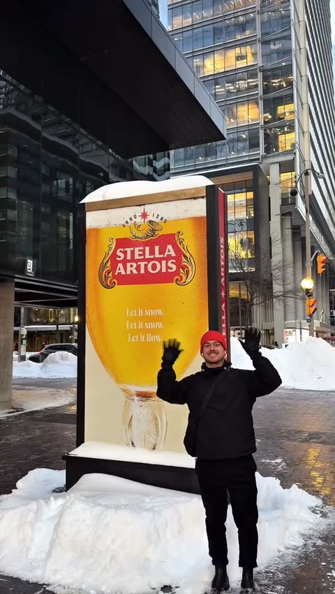 Instagram post by @consumedbycarlo for Stella Artois. Caption reads: 🍺#StellaArtoisPartner @stellaartoisca just proved....
