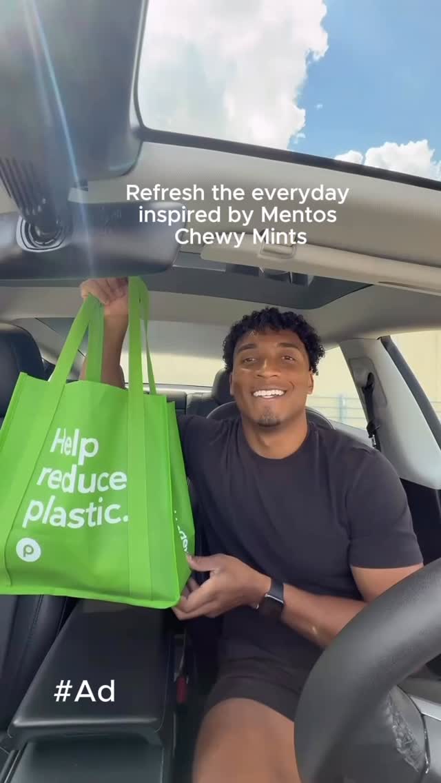 Instagram post by @nateeatss for Mentos. Caption reads: [...] make a mint salad with me inspired by Mentos....