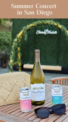 Instagram post by @letravelstyle for Chateau Ste. Michelle Winery. Caption reads: #ad consider this your sign to see a concert this....