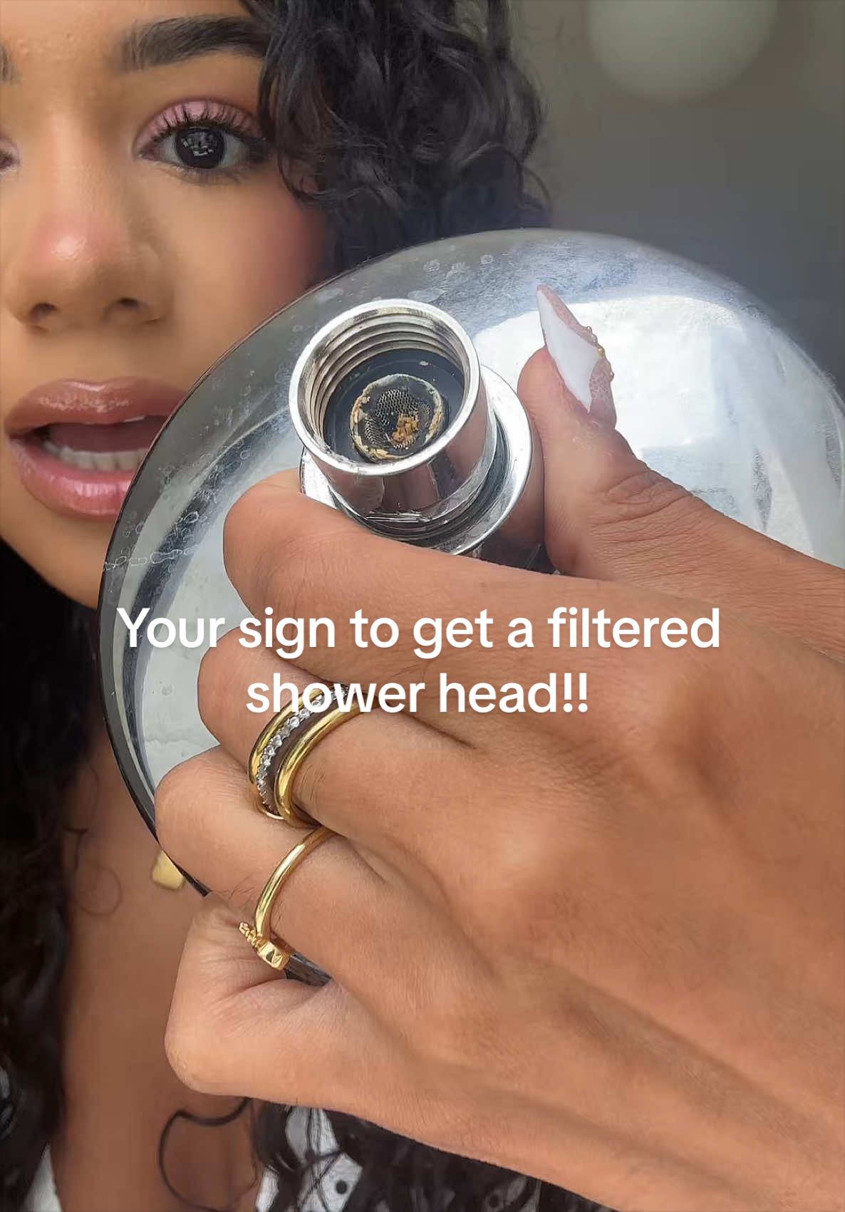 TikTok post by @geminijayden for Eskiin. Caption reads: [...] actually saved my skin and my hair!!!....