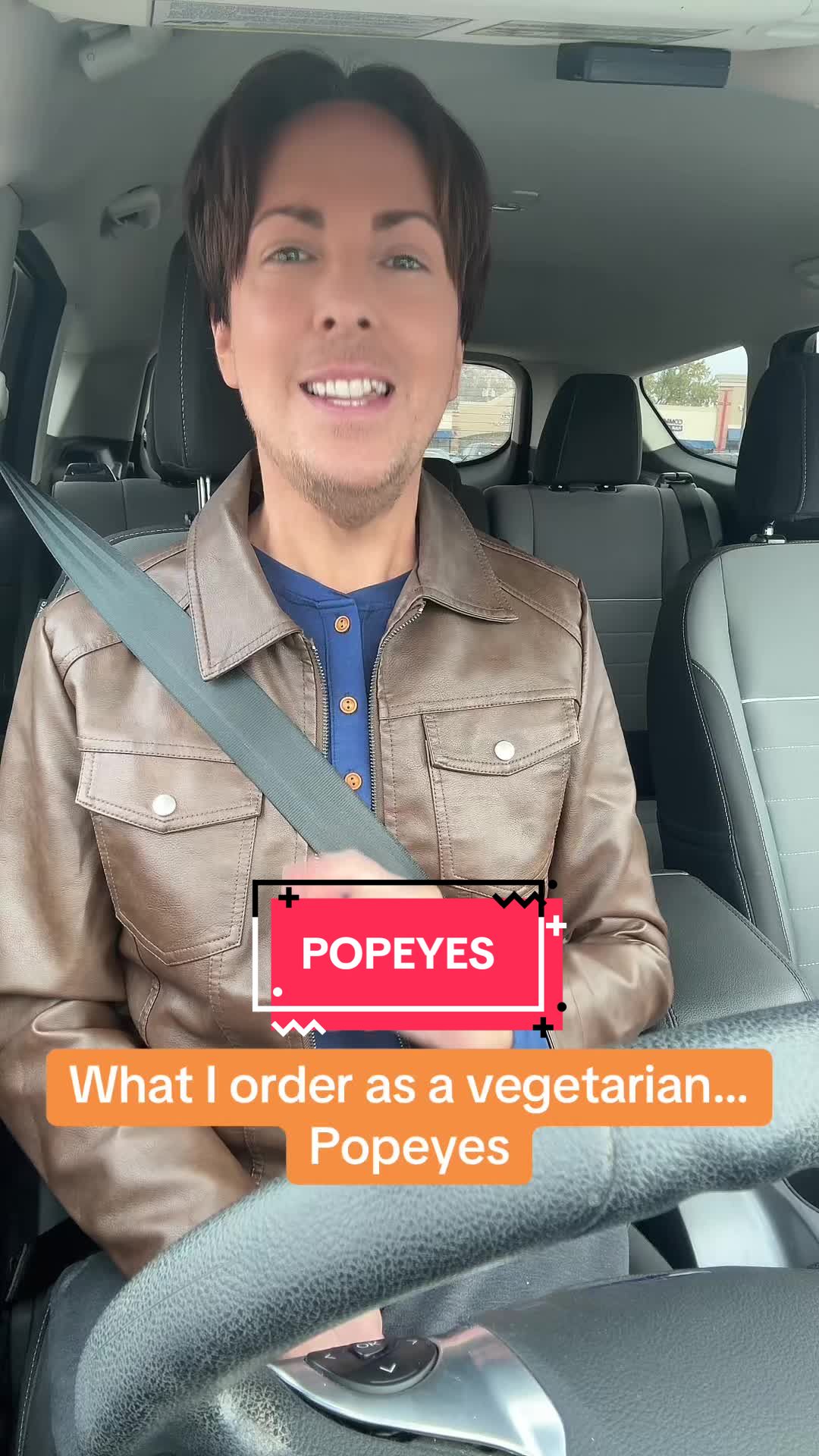 TikTok post by @basicjoey for Popeyes. Caption reads: Having Popeyes X 5 Nights at Freddy’s 2 for lunch!....