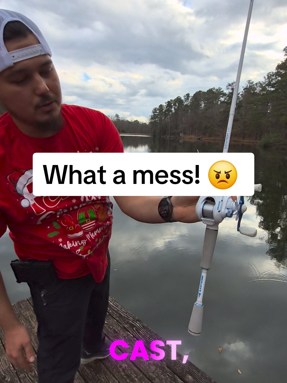 TikTok post by @wildmanfam_outdoors for KastKing. Caption reads: The KastKing Centron Lite delivers smooth,....