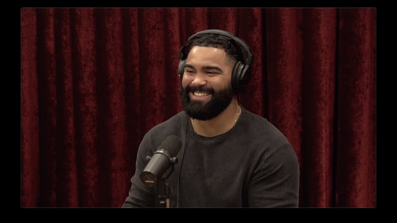 YouTube post by @joerogan for AG1. Caption reads: JRE MMA Show .