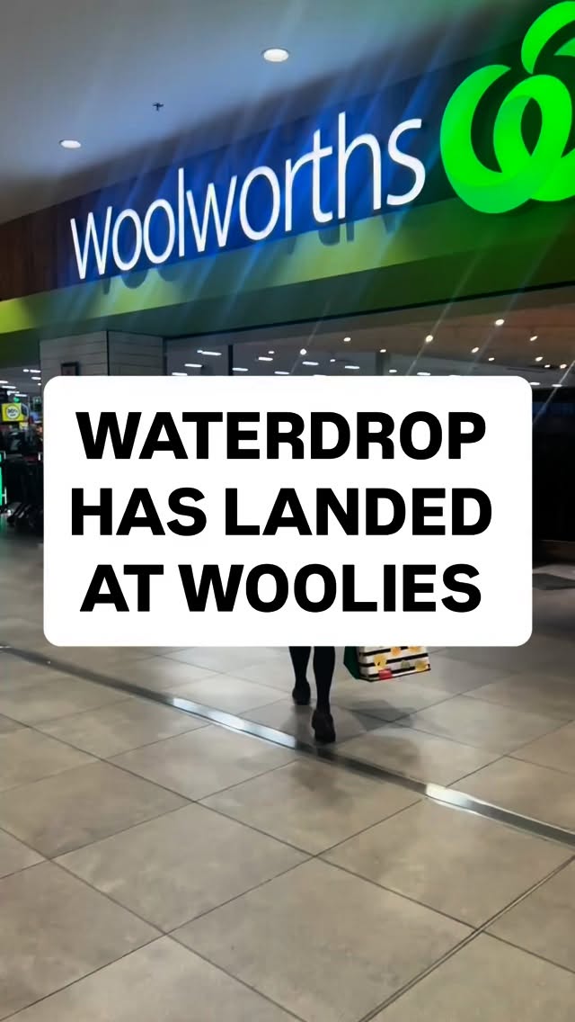 Instagram post by @nectoriouspapi for Waterdrop. Caption reads: Waterdrop is now available Australia Wide at....