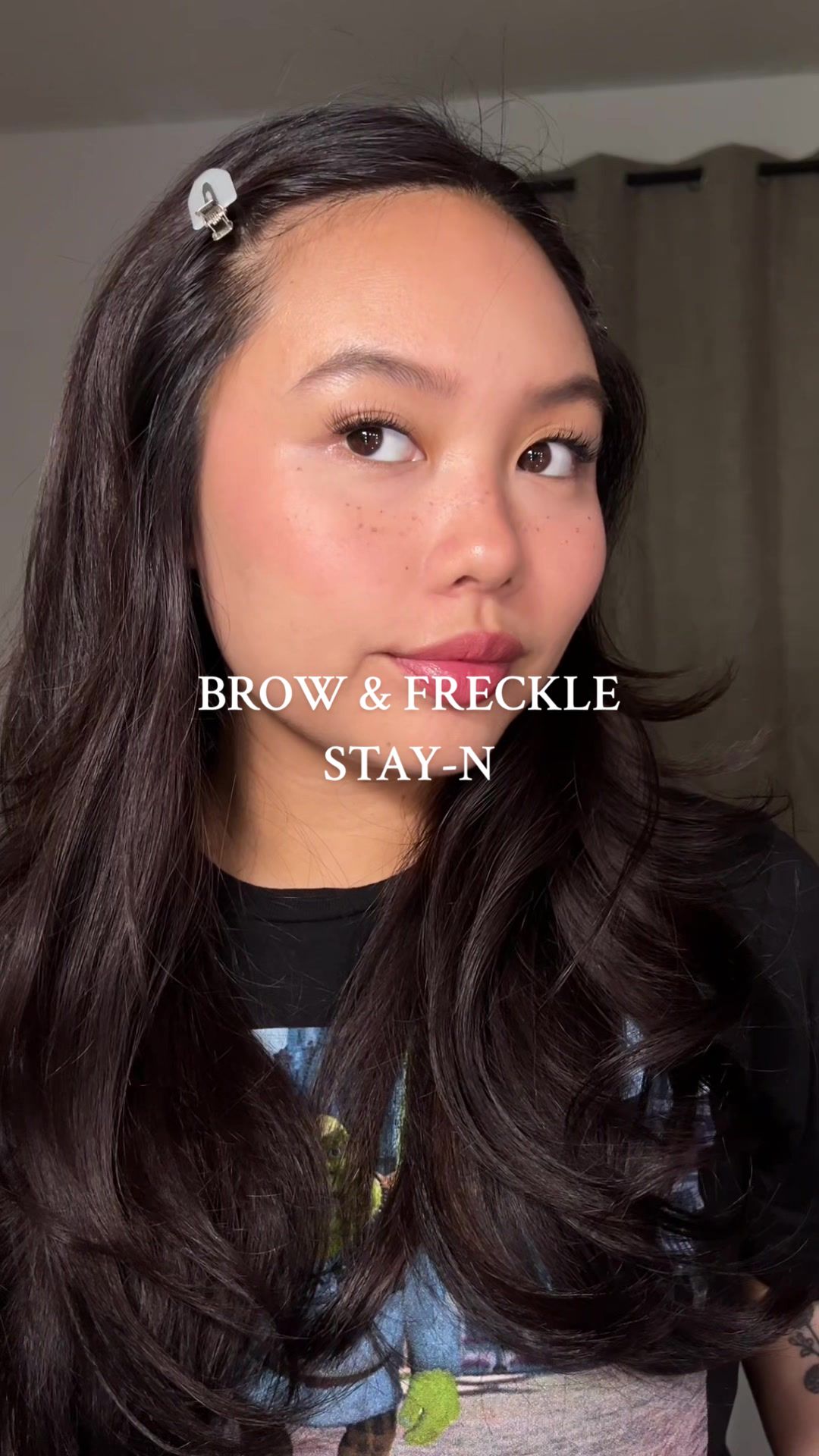 TikTok post by @janelle.alexandria for Sacheu. Caption reads: sacheu is killing it!! this brow and freckle....