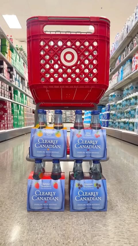 Instagram post by @talktargettome for Clearly Canadian. Caption reads: [...] of the summer is now at Target!!!....