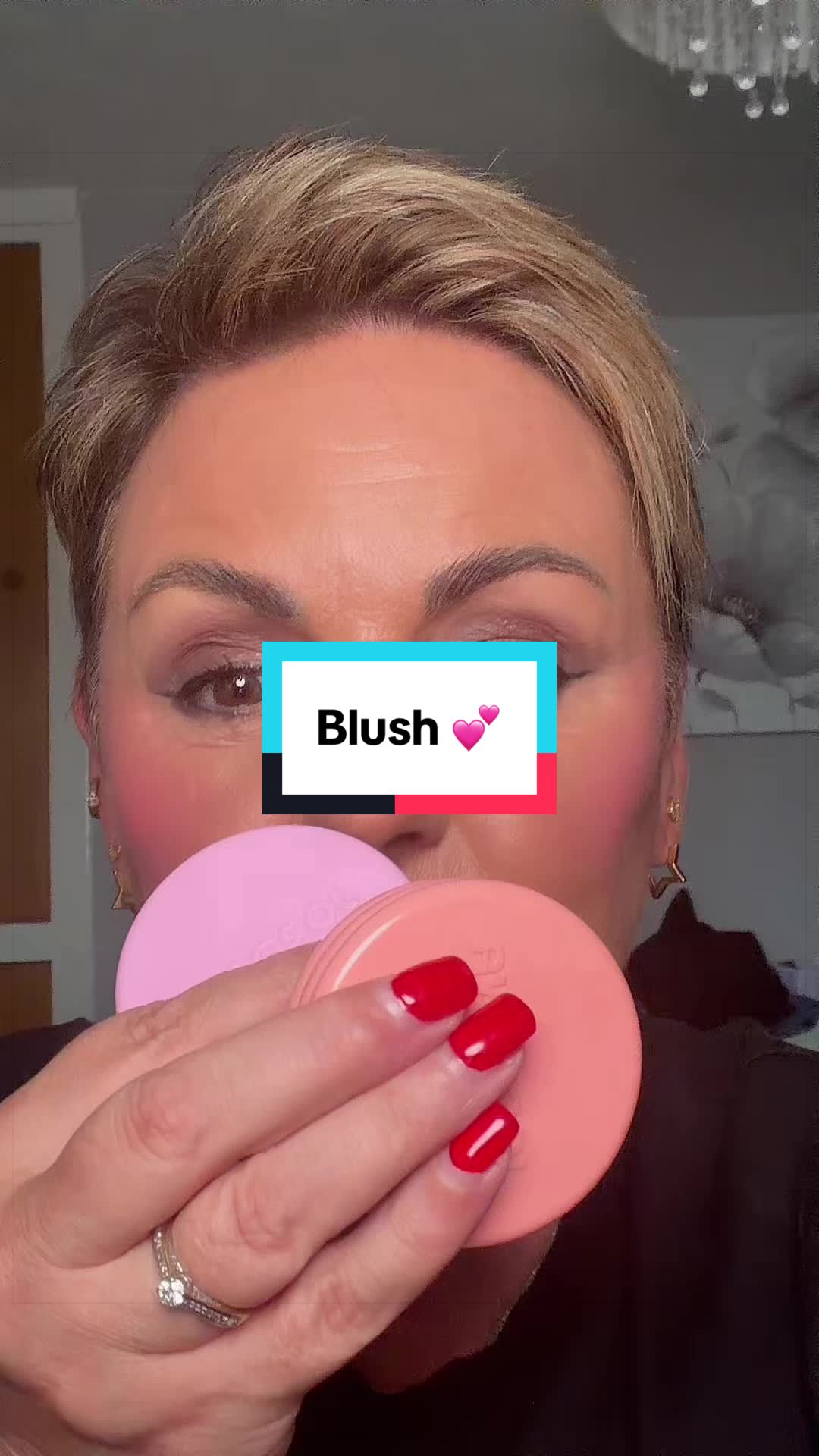 TikTok post by @nerysfromllanberis for Jordana Ticia Cosmetics. Caption reads: @Jordana Ticia Blush Duo Think perfect Christmas....