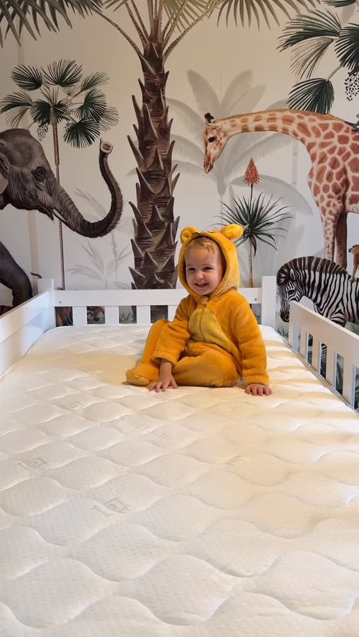 Instagram post by @raisingthetrustams for Wowcher. Caption reads: New mattress day 🦁 @wowcher 

Use code....