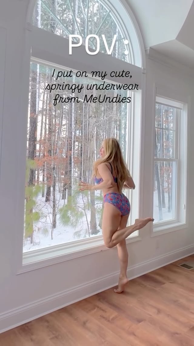 Instagram post by @yoganyclife for MeUndies. Caption reads: [...] new springy underwear from #MeUndies....