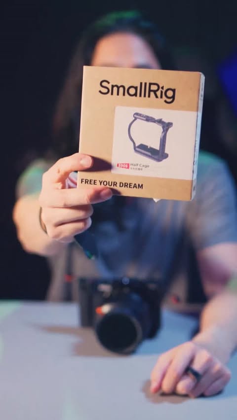 Instagram post by @martinwongphoto for SmallRig. Caption reads: This @smallrig.global half cage is the smallest....