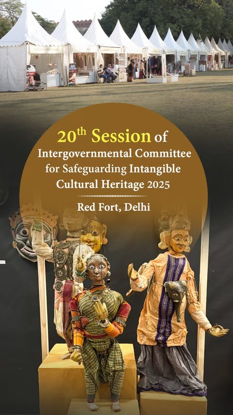 Instagram post by @ministryofculturegoi for UNESCO. Caption reads: A vibrant celebration of global heritage & living....