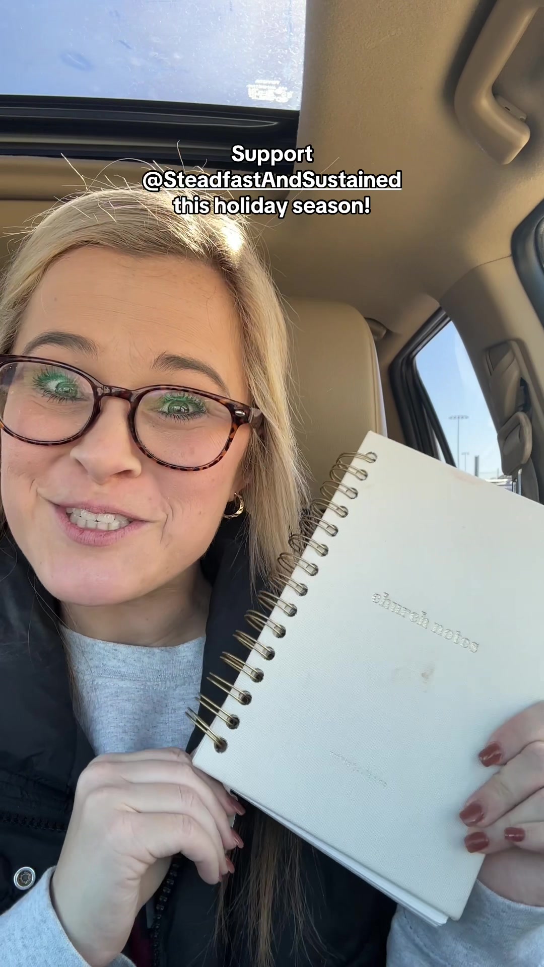 TikTok post by @proverbs31trailblazer for Steadfast and Sustained. Caption reads: The BEST church notes journal and the best....