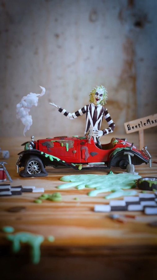 Instagram post by @franticframes for Beetlejuice. Caption reads: #Ad @beetlejuicemovie is out! And @carmax wants to....